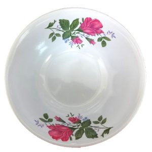 Melamine Bowl 8in Red Flower