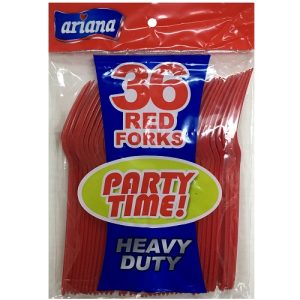 Ariana PS Red Cutlery Forks 36ct