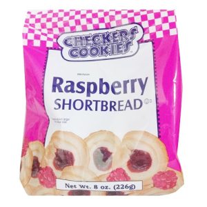 Checkers Shortbread Rspbry 8oz