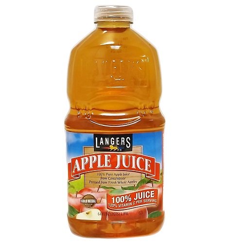 Langers 64oz Apple Juice 100%-wholesale