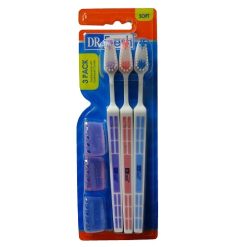 Dr. Fresh Toothbrushes 3pk W-Cover Soft-wholesale