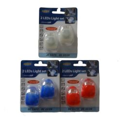Bicycle LED Lights 2pc Asst Clrs-wholesale