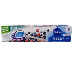 EZ Stor Freezer Bags 8ct 1gl Slider-wholesale