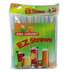 EZ Straws 250ct Flexible Asst Clrs-wholesale