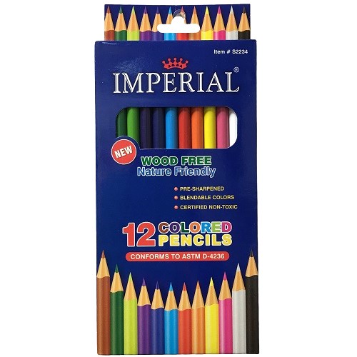 Imperial Pencils 12pk Asst Clrs-wholesale