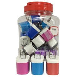 USB Wall Charger In Jar Asst Clrs-wholesale