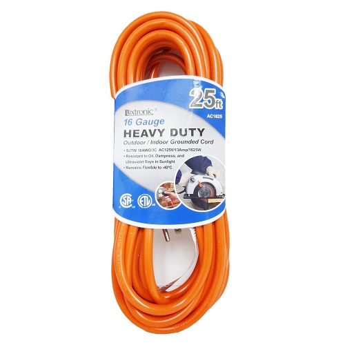 Extension Cord 25ft 16AWG HD Orange-wholesale Extension Cord 25ft 16AWG HD Orange-wholesale