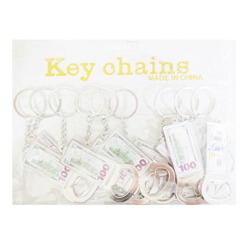 Keychain Bottle Opener Metal 100 Bill-wholesale Keychain Bottle Opener Metal 100 Bill-wholesale