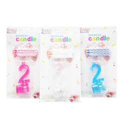 Birthday Candles #2 4pc LED Asst Clrs-wholesale