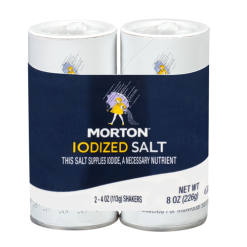 Morton Iodized Salt Shakers 2pk 4oz Each-wholesale
