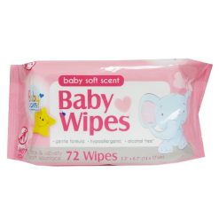 B.L Baby Wipes 72ct Hypoallergenic Pink-wholesale
