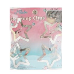Hair Metal Snaps 4pc Stars-wholesale