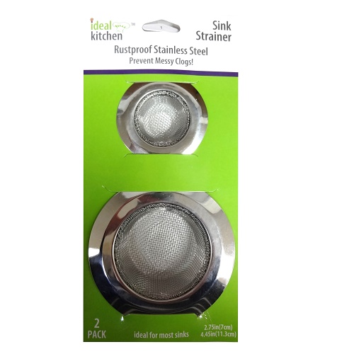 Ideal Sink Strainer 2pk Stainless Steel-wholesale