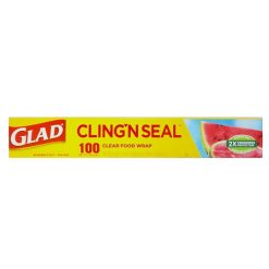 Glad Cling N Seal Food Wrap 100sq Ft-wholesale