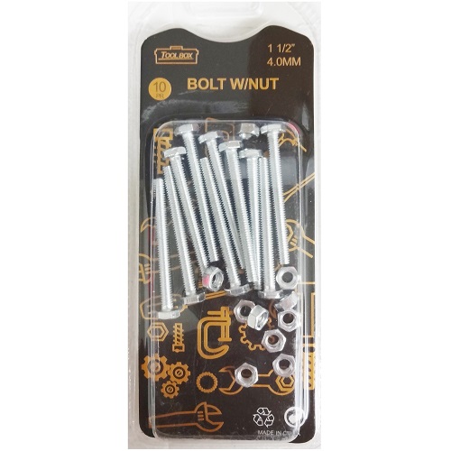 Bolt W-Nut 10pc 1 ½in 4.0MM-wholesale