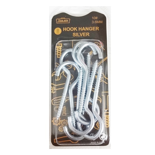 Hook Hanger Silver 8pc 10# 3.6MM-wholesale Hook Hanger Silver 8pc 10# 3.6MM-wholesale