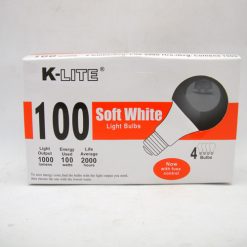 K-Lite Light Bulbs 4pk 100w Soft White