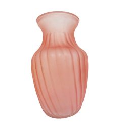 Vase Glass 7in Red W-Design-wholesale