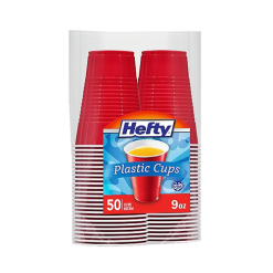 Hefty Plastic Red Cups 50ct 9oz-wholesale