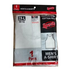 Mens A Shirt 2 X-Lg 1pk White 50-52-wholesale