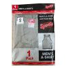 Mens A Shirt Sml 1pk Grey 34-36