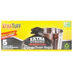 Xtra Tuff Trash Bags 5ct 39 Gl  XL-wholesale