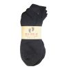Mens Socks Low Top 4pk 11-13 Black-wholesale