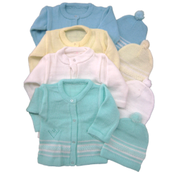 Baby Sweater & Beanie Asst Clrs-wholesale