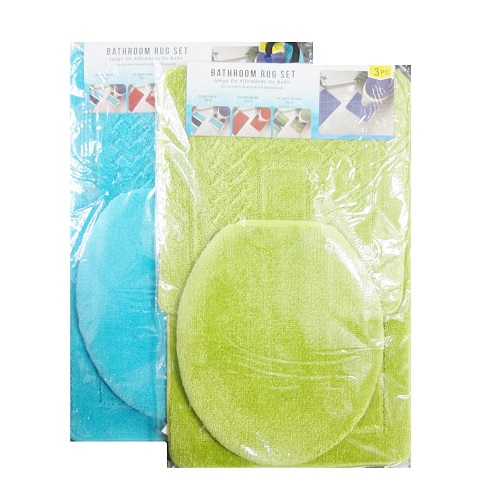 H & B Bathroom Mat 3pc Asst Designs-wholesale H & B Bathroom Mat 3pc Asst Designs-wholesale