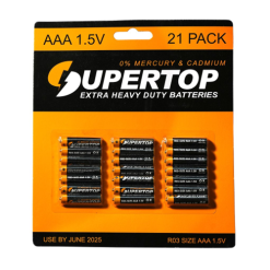 Supertop Batteries AAA 1.5v 21pk-wholesale
