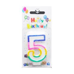 Birthday Candles #5 Rainbow-wholesale
