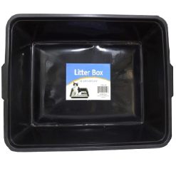 Cat Litter Box Blk 18.125in X 13 X 3.5in-wholesale