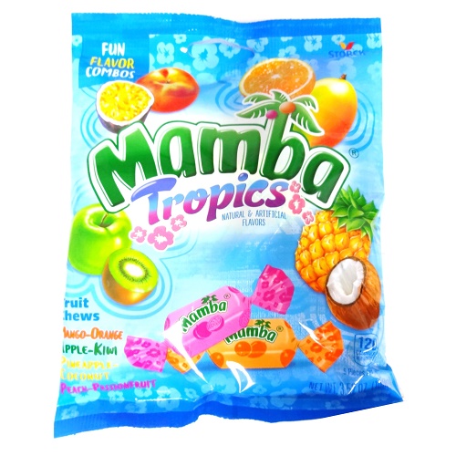 Mamba Fruit Chews 3.52oz Tropics-wholesale
