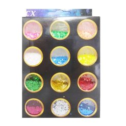 Craft Glitter Powder 12ct Asst Clrs-wholesale