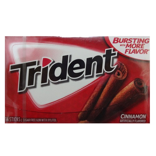 Trident Gum 14ct Cinnamon Flvr-wholesale Trident Gum 14ct Cinnamon Flvr-wholesale
