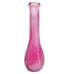 Vase Glass Bud 9in Pink-wholesale