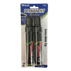 Permanent Markers 2pk Jumbo Black