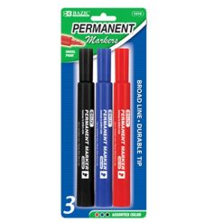 Permanent Markers 3pk Asst Clrs Jumbo-wholesale