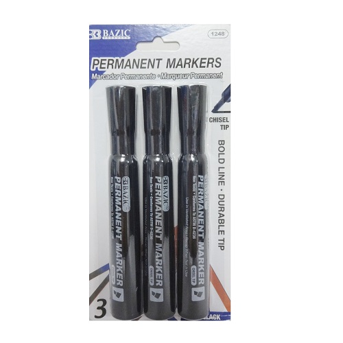 Permanent Markers 3pk Black-wholesale Permanent Markers 3pk Black-wholesale