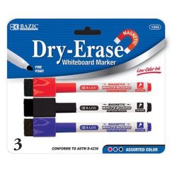 Dry-Erase Markers 3pc Asst Clrs Fine-wholesale