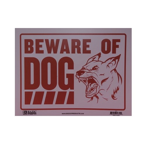 Sign BEWARE OF DOG 12 X 16in-wholesale Sign BEWARE OF DOG 12 X 16in-wholesale