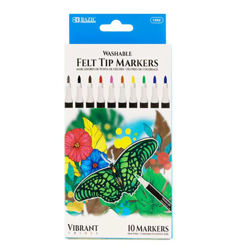 Markers Washable 10pk Felt Tip-wholesale Markers Washable 10pk Felt Tip-wholesale