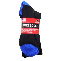 Mens Sport Socks 2pk 10-13 2Tone-wholesale