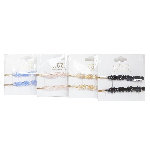 Hair Metal Snaps Gold W-Stones-wholesale Hair Metal Snaps Gold W-Stones-wholesale