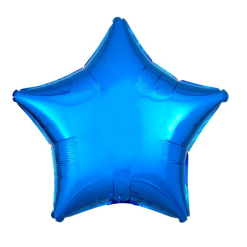 Balloons Foil 16in Blue Star-wholesale
