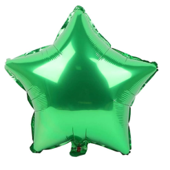 Balloons Foil 16in Green Star-wholesale