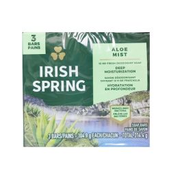 Irish Spring Bar Soap 3pk 11.1oz Aloe Mi-wholesale