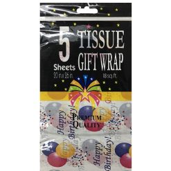 Tissue Paper 5ct Happy B-Day-wholesale