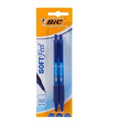 Bic Pens Soft Feel 2pk Blue-wholesale