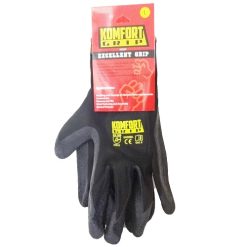 Komfort Grip Work Gloves Lg Black-wholesale